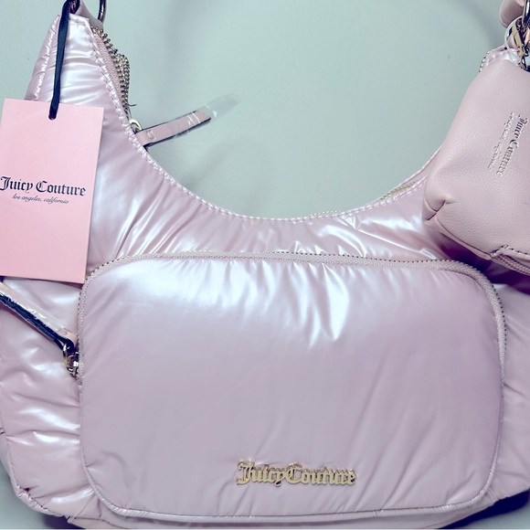 Juicy Couture Pink Diamond Timeless Hobo Purse - Picture 2 of 4